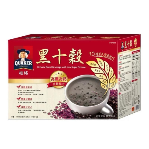 【COSTCO】桂格 減糖黑十穀 38g X 50入