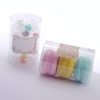 【嚴選SHOP】5入 含蓋 小巧圓餅乾盒 PET圓筒罐 餅乾罐 包裝盒 馬卡龍盒 塑膠盒 圓罐 塑膠桶 圓筒【S032】