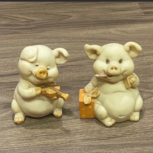 歐風 精緻工藝 音樂發財豬撲滿/生病發財豬撲滿/存錢筒/歐洲藝術品/公仔/擺飾收藏/歐風擺設