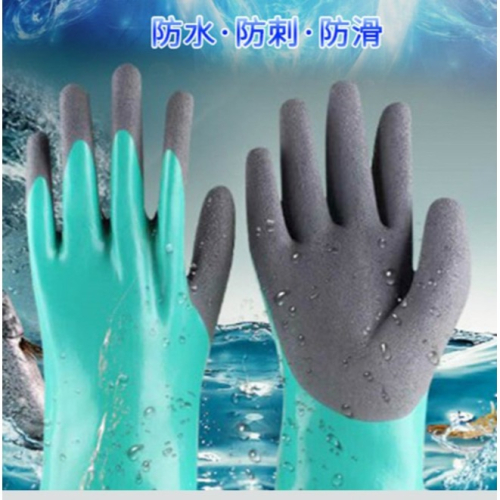 防刺手套殺魚防水防滑冬天抓魚專用廚房加長加厚防扎水產洗魚趕海