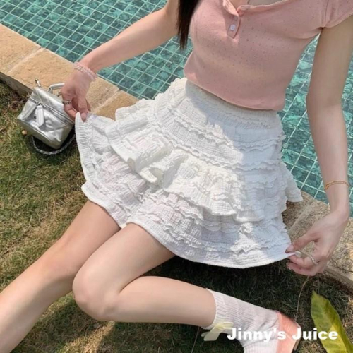 現貨 法式緹花蛋糕短裙 小短裙 小白裙 蛋糕裙 蛋糕短裙 芭蕾短裙 蕾絲短裙 白色短裙 高腰短裙 高腰裙 短裙 裙子