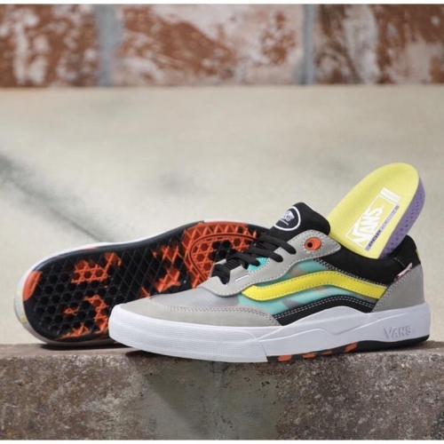 [unclev1966] Vans Skate wayvee 熔岩 渲染 灰色 黃邊 滑板 緩震軟墊