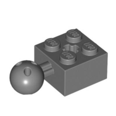 正版LEGO 零件M1 關節 單側帶球狀 深灰色 2X2 十字孔 科技 57909 4497253