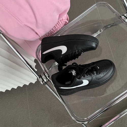 NIKE AIR FORCE 1 AF1 黑白 全黑 白勾 黑武士 男鞋 FZ0627-010