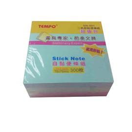 節奏牌 TEMPO SN-501 自黏便條紙超值包(3色) 300枚