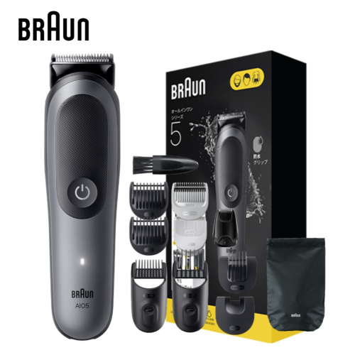 【Braun德國百靈】多功能理髮修容造型器-銀灰色(MGK5560)