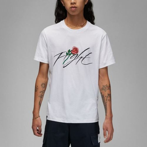NIKE AIR JORDAN FLIGHT 玫瑰 短TEE 白