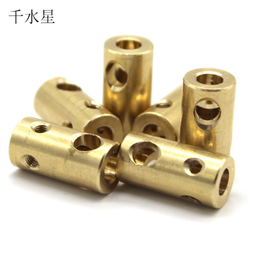 10*20mm三通銅柱 DIY車模型升級改造 5mm車軸鋼軸連接固定器配件