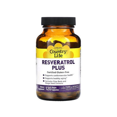 現貨 白藜蘆醇 抗氧升級 Resveratrol Plus - 100mg 120顆 Country Life 廠牌