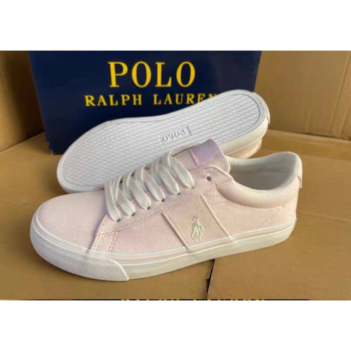 RL美國??polo 休閒鞋 女鞋 大童 女童小白鞋 親子鞋 板鞋 布鞋美美櫻花粉 文藝學院淑女 18.5-4