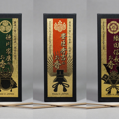 日本 梅榮堂 沉香 檜木 基底 戰國武將系列 【織田信長】【豐臣秀吉】【德川家康】線香 薰香 臥香 〈現貨〉